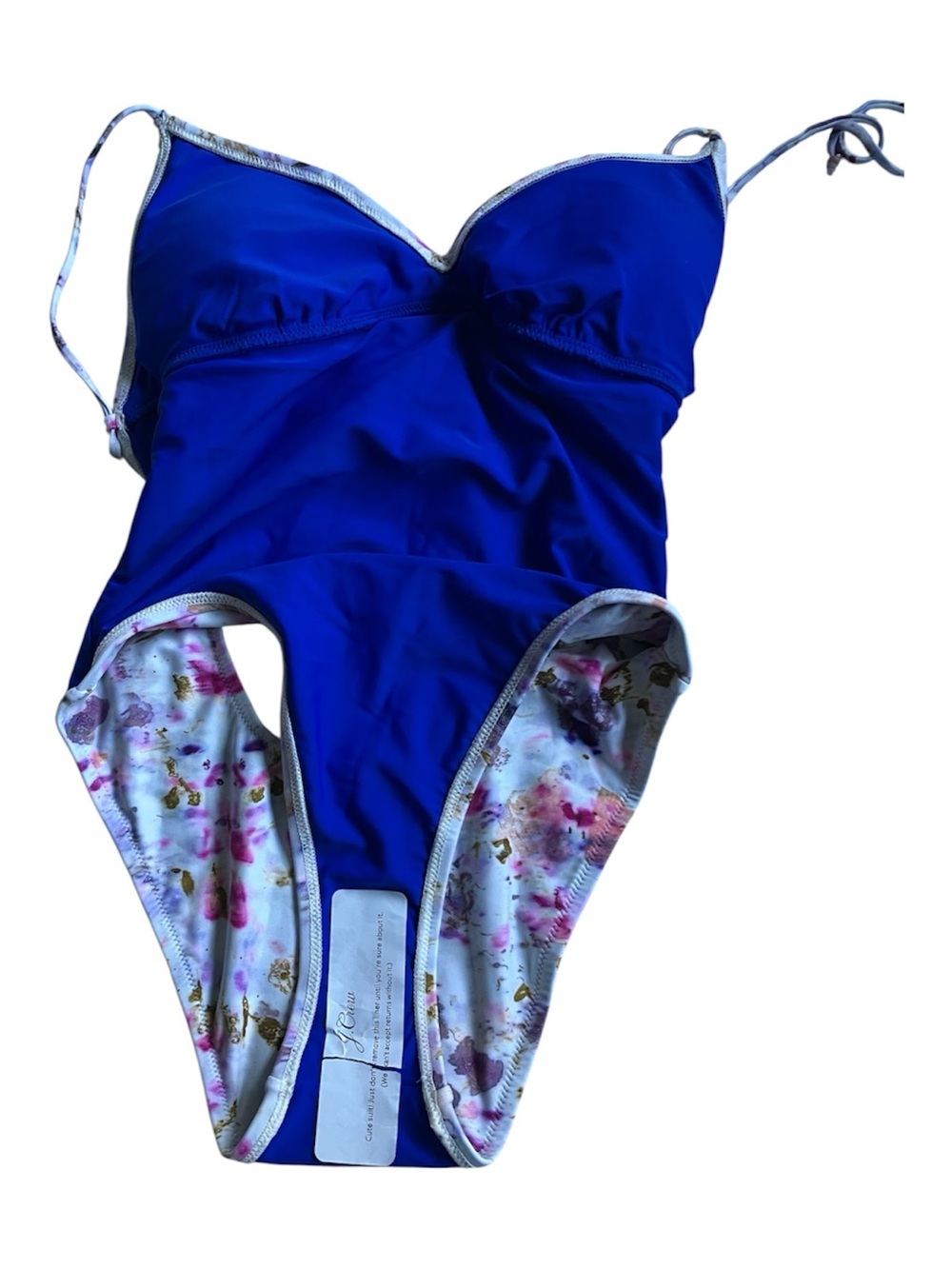 J. Crew x Flora Obscura One Piece Swimsuit size 6 NWT Abstract Floral MSRP $118 - Picture 8 of 9